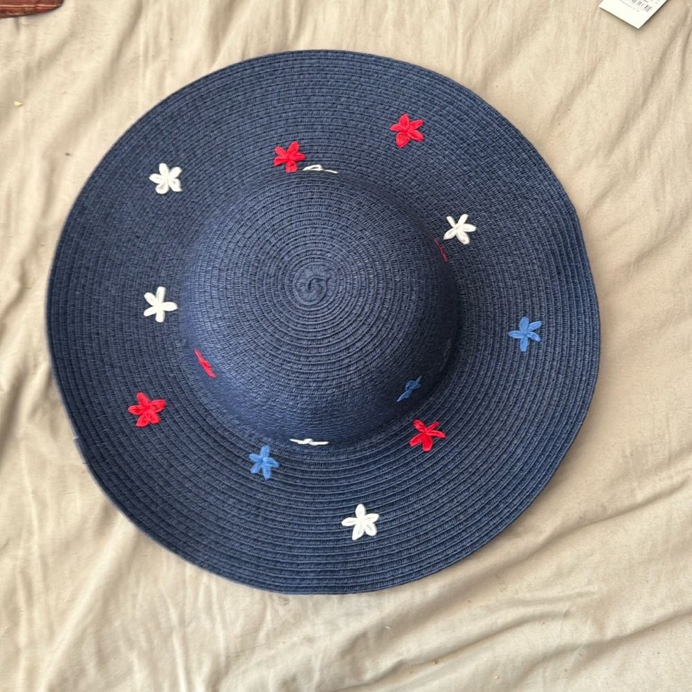 dark blue summer hat